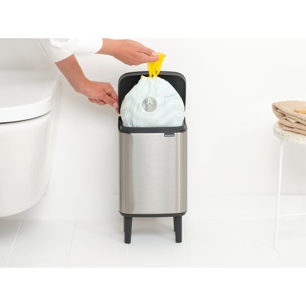 Coș de gunoi argintiu mat din oțel 4 l Bo Hi – Brabantia-image-4