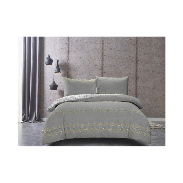 Lenjerie de pat gri extinsă din bumbac pentru pat de o persoană 155x220 cm Sparkle – AmeliaHome-image-1