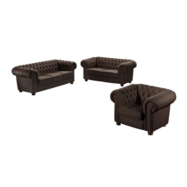 Canapea din piele Max Winzer Chandler, maro, 172 cm-image-1