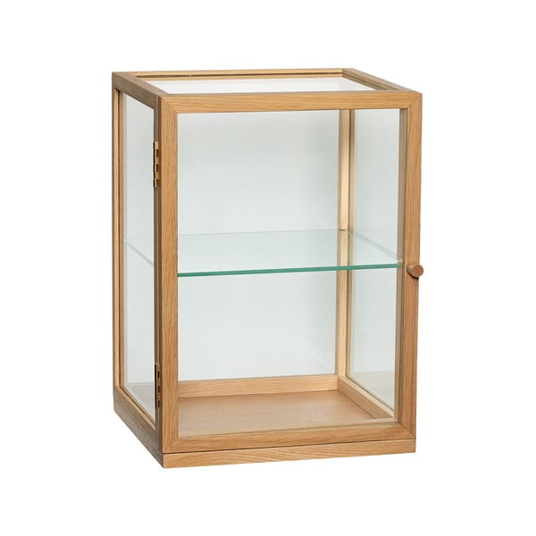 Vitrină în culoare naturală cu aspect de lemn de stejar 30x42x30 cm Poetic – Hübsch