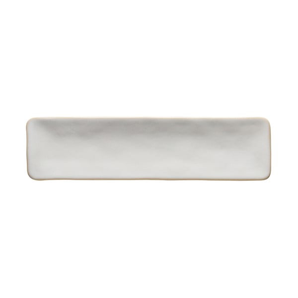 Tavă pentru servire din gresie ceramică Costa Nova Roda, 37 x 10 cm, alb