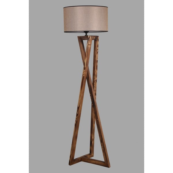 Lampadar maro cu abajur textil (înălțime 149 cm) Maçka – Opviq lights-image-2