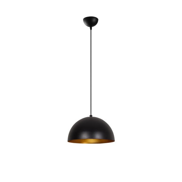 Lustră neagră cu abajur din metal ø 30 cm Coppa – Opviq lights-image-2