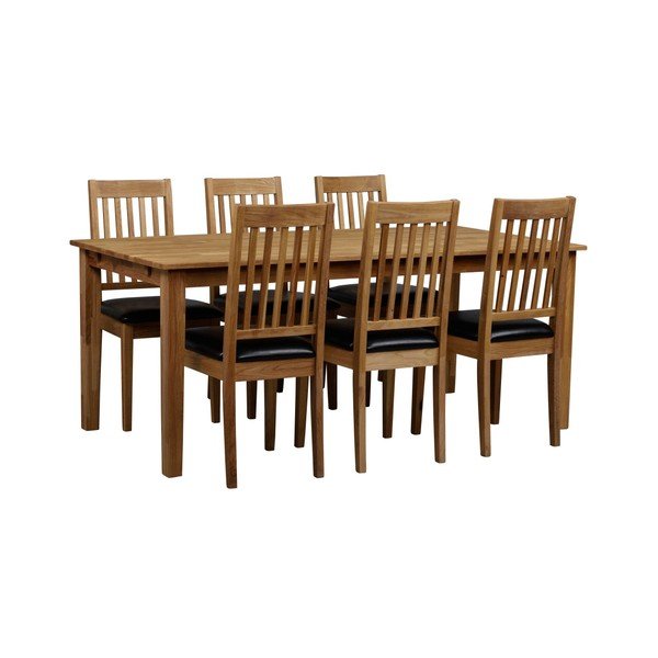 Masă din lemn masiv de stejar Folke Finnus, 180 x 90 cm-image-1