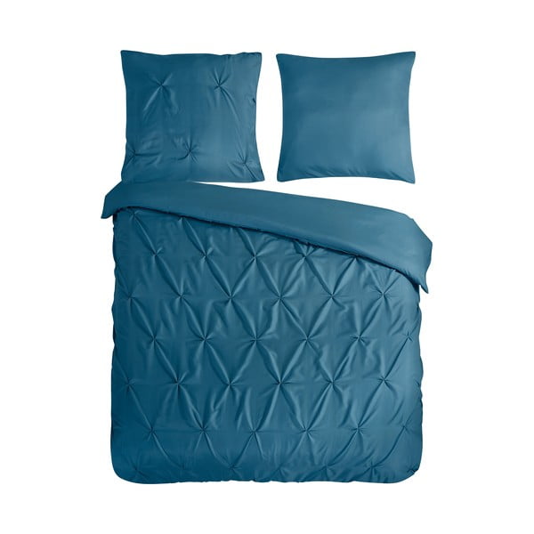 Lenjerie de pat albastru petrol din microfibră pentru pat dublu/extinsă 200x220 cm Pure Elegance – Good Morning
