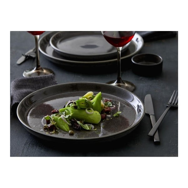 Farfurie gri închis din gresie ø 27 cm Gastro Grey/Grey – Bitz-image-1