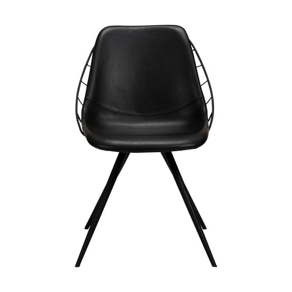 Scaun cu husă din piele artificială DAN-FORM Denmark Sway, negru-image-1