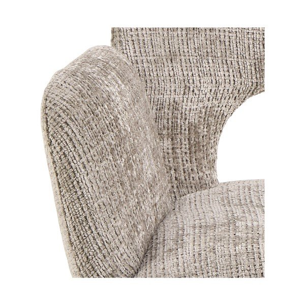 Scaun de sufragerie gri deschis cu cotiere tapițat Graham – Actona-image-4