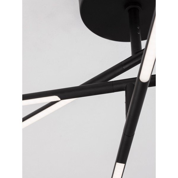 Plafonieră neagră LED cu intensitate reglabilă din metal cu abajur din sticlă acrilică 77x84 cm Raccio – Nova Luce-image-2
