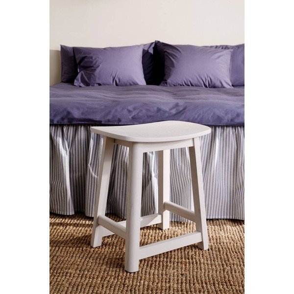 Scaun tip taburet alb din lemn de frasin Selene – Jotex-image-1