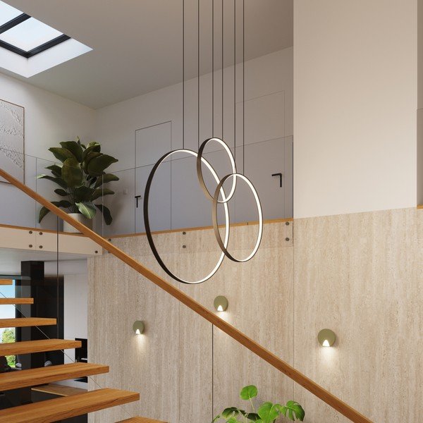 Lustră neagră LED din aluminiu RIO – Thoro-image-2