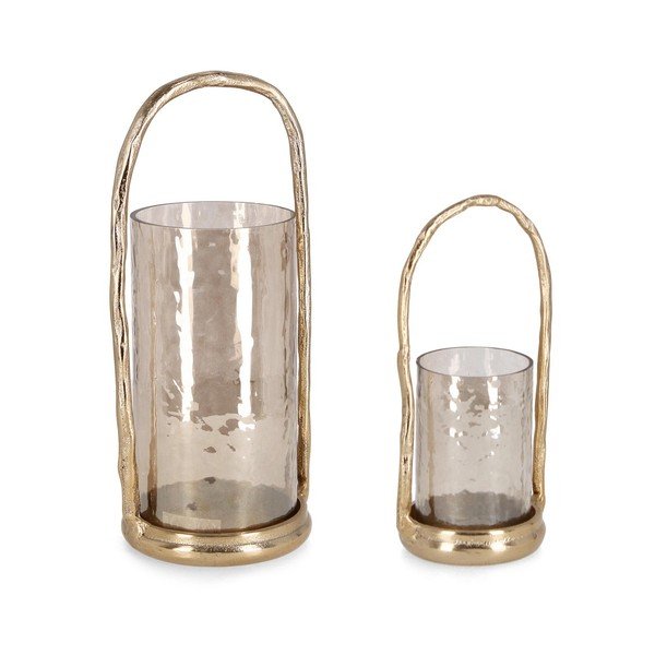 Sfeșnice pentru lumânări pastilă 2 buc. din metal Sagar – Bizzotto