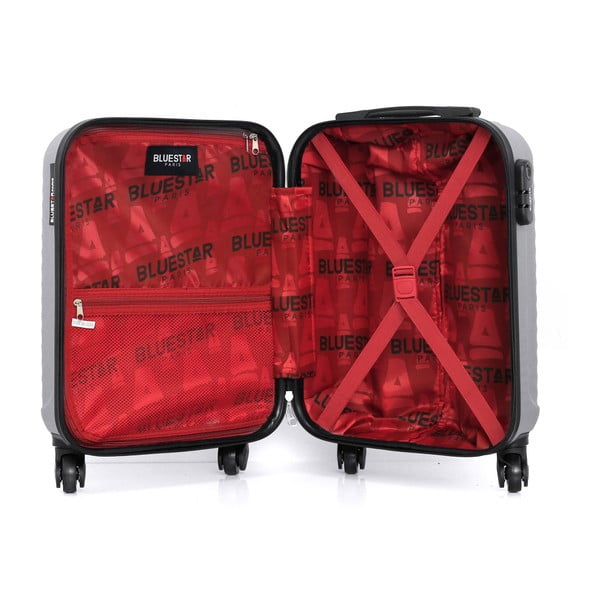 Set troler și geantă cosmetice de voiaj Bluestar Marro, gri-image-3