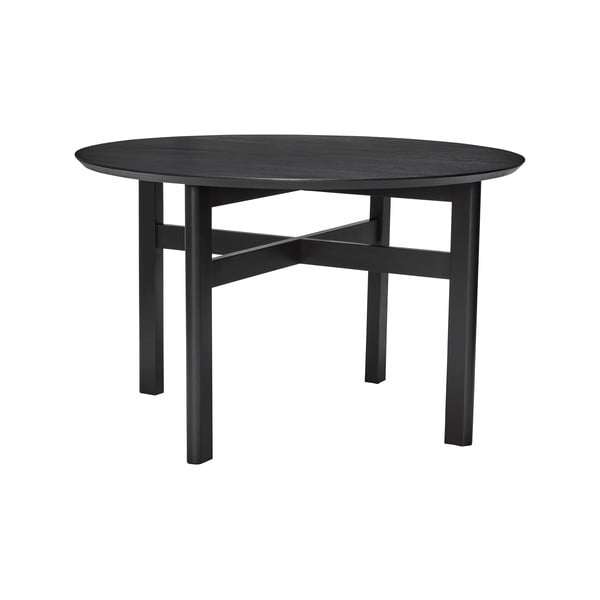Masă de dining neagră rotundă ø 120 cm Fjord – Hübsch