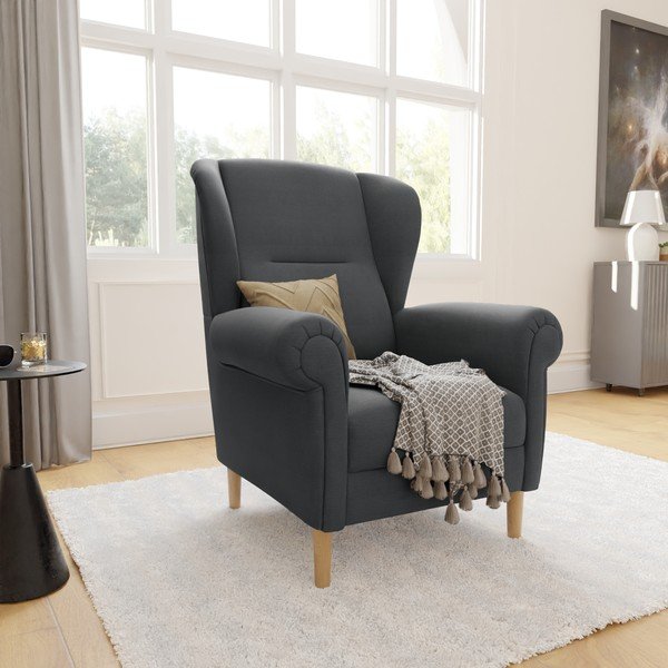 Fotoliu gri închis wing Swan – Ropez-image-3