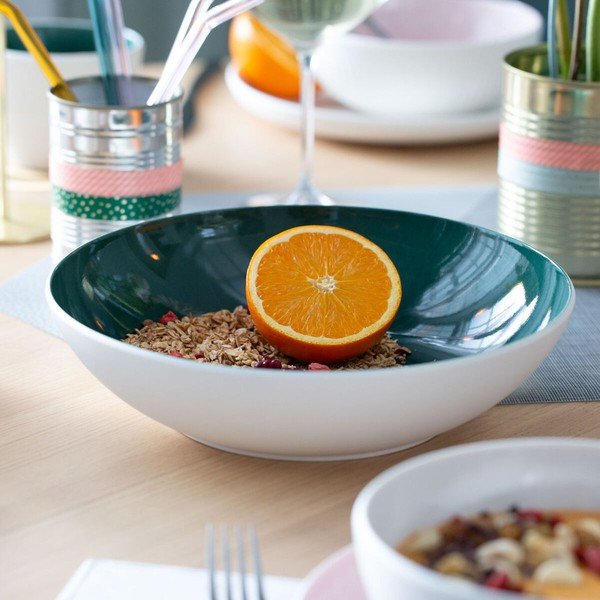 Bol din porțelan Villeroy & Boch Uni, ⌀ 26 cm, alb-verde-image-4