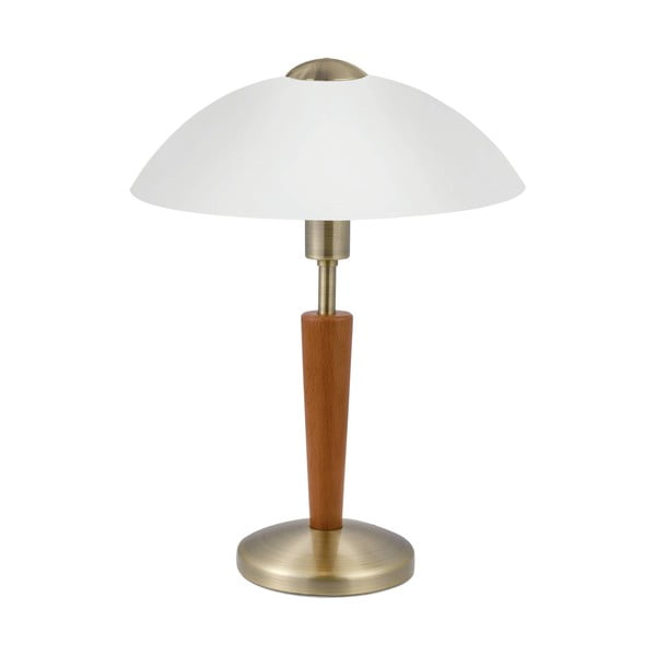 Veioză gri/maro cu intensitate reglabilă cu abajur din sticlă (înălțime 35 cm) SOLO 1 – EGLO