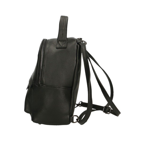 Rucsac negru din piele Chicca Borse-image-3