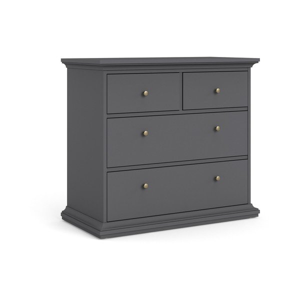 Comodă gri joasă 96x87 cm Paris – Tvilum-image-3