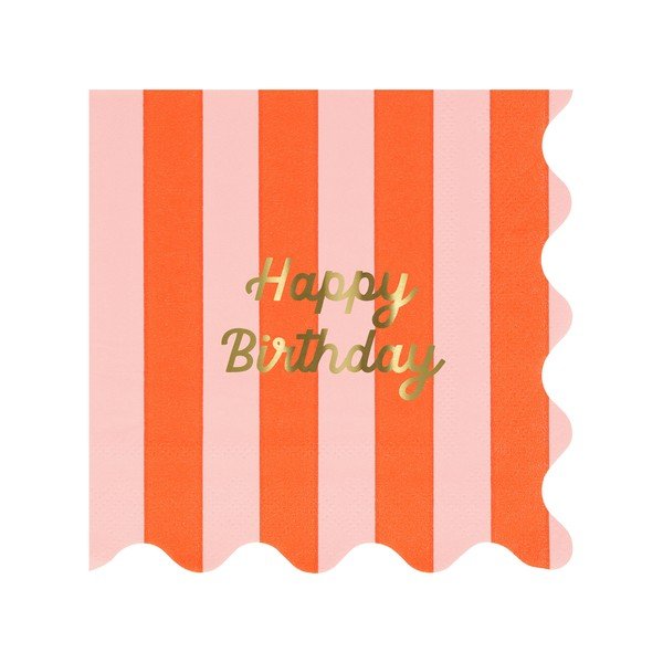 Șervețele 16 buc. din hârtie Happy Birthday – Meri Meri-image-3
