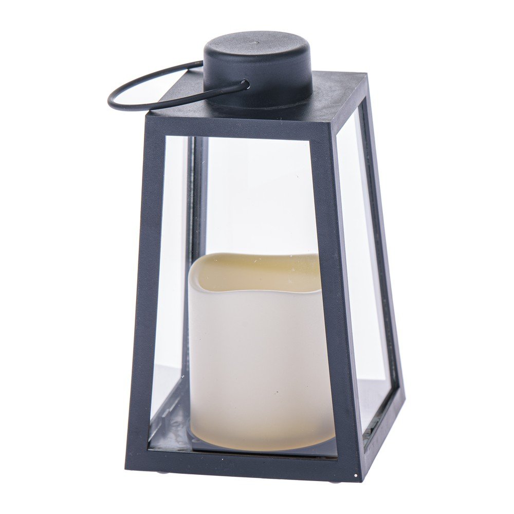 Felinar cu LED negru cu baterii (înălțime 18 cm) – Dakls