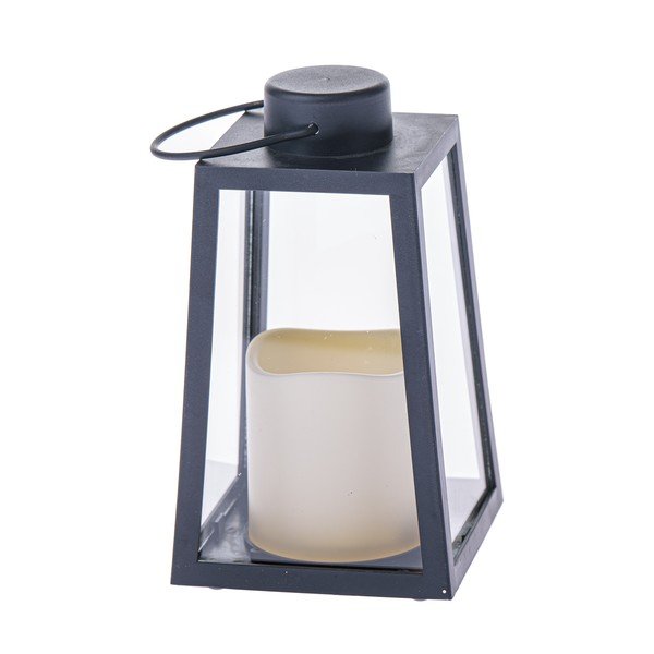 Felinar cu LED negru cu baterii (înălțime 18 cm) – Dakls