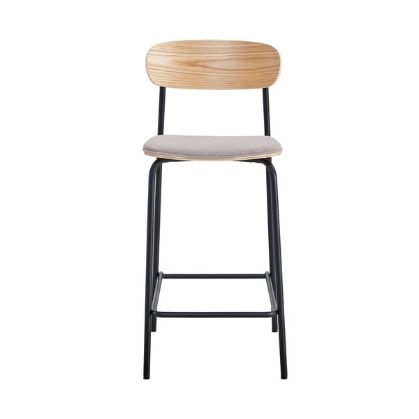 Scaune de bar negre/taupe 2 buc. (înălțime șezut 66 cm) Adriana – Marckeric-image-4