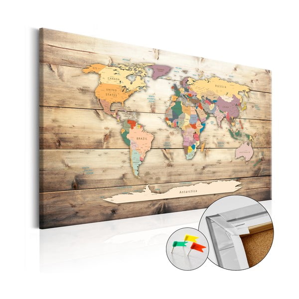 Hartă decorativă a lumii Artgeist The World at Your Fingertips 90 x 60 cm