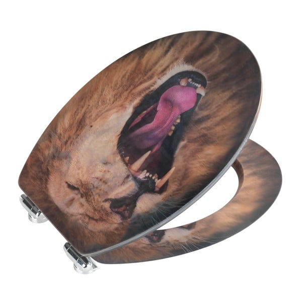 Capac WC din lemn 3D Wenko Lion, 44,5 x 38 cm-image-4
