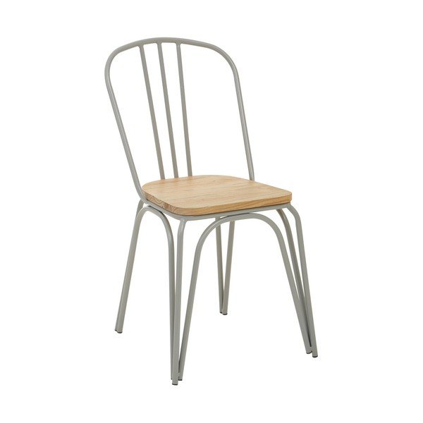 Scaun de dining gri/în culoare naturală din lemn de ulm District – Premier Housewares