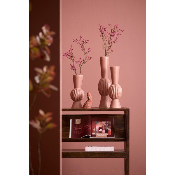 Masă consolă în culoare naturală închisă cu blat din sticlă 41x119 cm Yuki – Light & Living-image-2