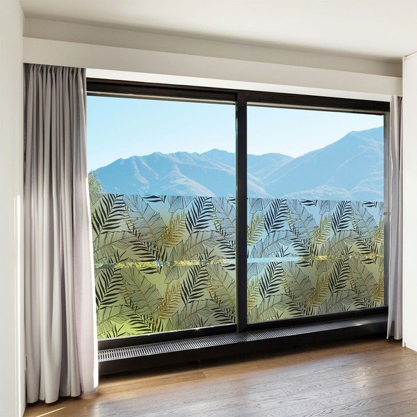 Autocolant pentru geam 200x40 cm Classy Palm Leaves – Ambiance-image-1