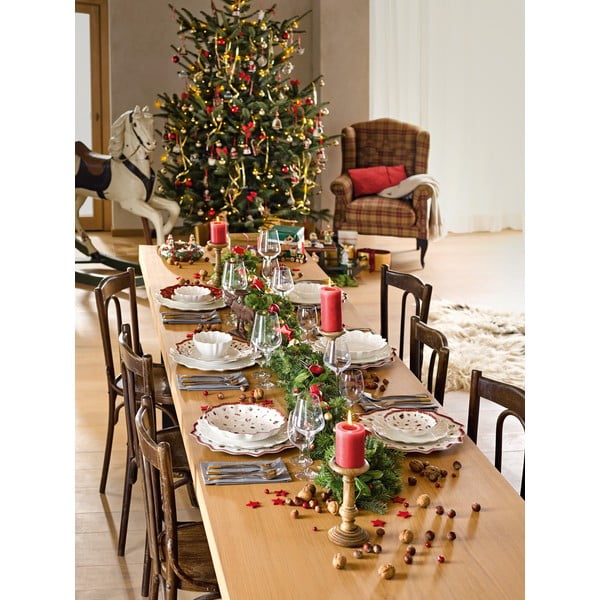 Farfurie din porțelan cu model de Crăciun Toy's Delight Villeroy&Boch, ø 29 cm, alb - roșu-image-4