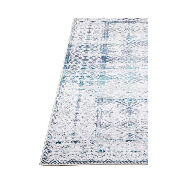 Covor Floorita Kilim Ivory Aqua, 120 x 180 cm, albastru deschis-image-4