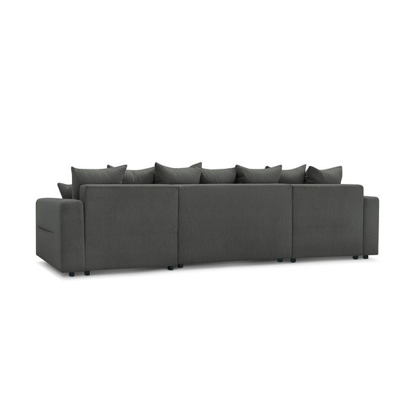 Canapea extensibilă în formă de U de culoare gri închis Envy - Bobochic Paris-image-4