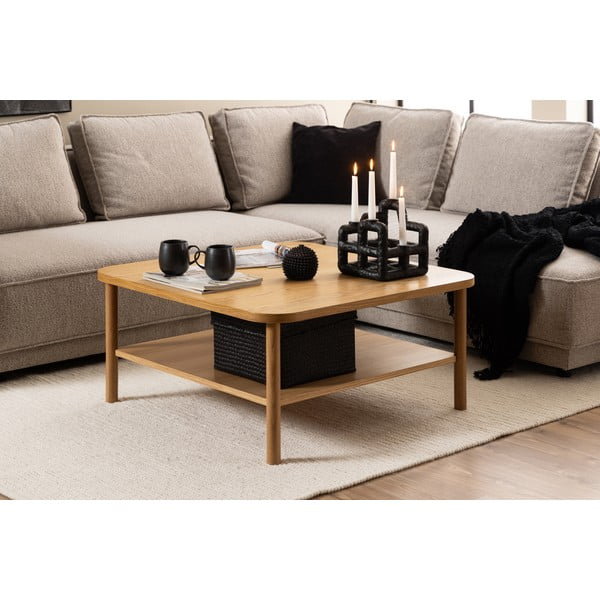 Măsuță de cafea în culoare naturală cu aspect de lemn de stejar 90x90 cm Banbury – Actona-image-3
