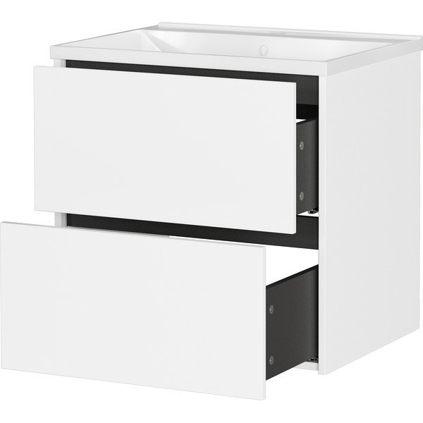 Dulap sub chiuvetă alb suspendat cu aspect mat 61x61 cm Bodera – Germania-image-3