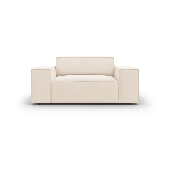 Fotoliu bej cu tapițerie din catifea Jodie – Micadoni Home-image-3