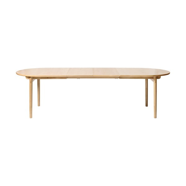 Masă de dining extensibilă cu aspect de lemn de stejar 100x190 cm Carno – Unique Furniture-image-3