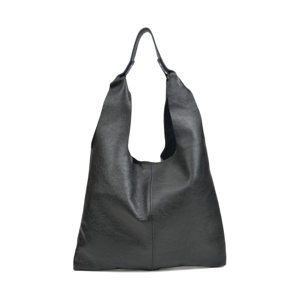 Geantă din piele Sofia Cardoni Hobo, negru-image-3