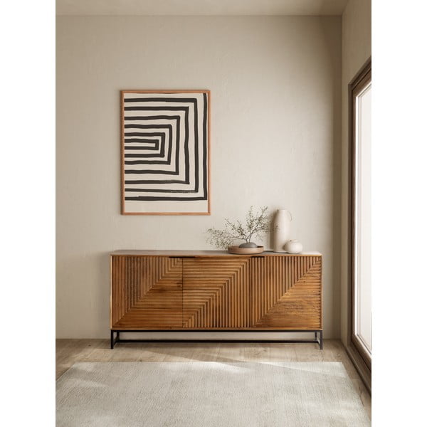 Comodă în culoare naturală din lemn de mango 170x79x40 cm Nereida – MOME-image-1