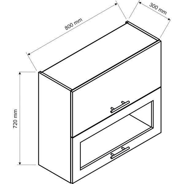 Dulap de bucătărie suspendat (superior) (lățime 80 cm) Nico – STOLKAR-image-1