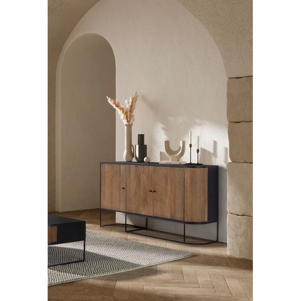 Comodă în culoare naturală din lemn de mango 165x90x40 cm Curve – MOME-image-1