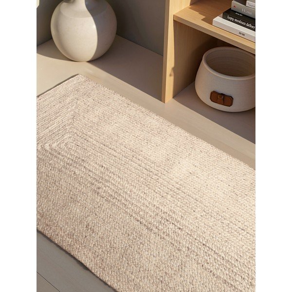 Covor tip traversă crem reversibil/țesut manual din iută 80x200 cm Juno – Hanse Home-image-2