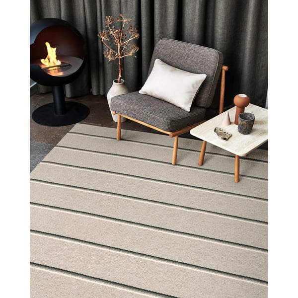 Covor tip traversă pentru interior și exterior gri/bej 70x300 cm Olle Grey Linen – Pappelina-image-1