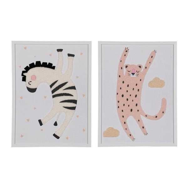 Tablouri pentru copii 2 buc. 30x40 cm Animals – Ixia