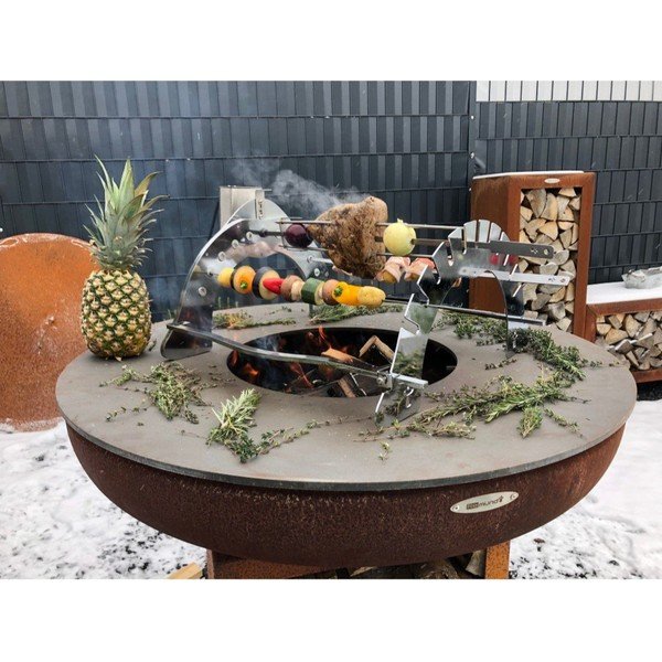 Suport pentru grătar din oțel cromat Rotisserie Set – Remundi-image-1