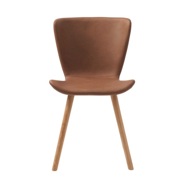 Scaun de dining maro coniac din imitație de piele Teslin – Unique Furniture-image-3