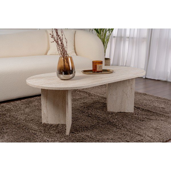 Măsuță de cafea bej cu aspect semi-lucios 60x119 cm Sable – Kalune Design-image-3