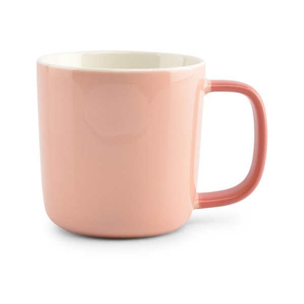 Cană roz new bone china 370 ml Mae – ONA